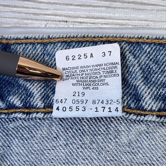Vintage Levis 553 Jeans Blank White Tab 40x32 Relaxed Straight Leg Mexico 1997 - Picture 9 of 10